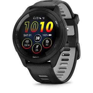 Garmin Forerunner 265 Music GPS 46mm - color black with black Powder Gray - support - two years warranty official importer