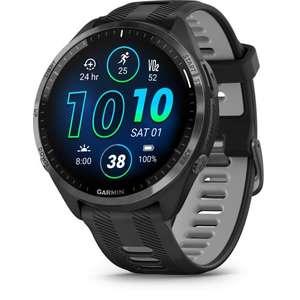 Garmin Forerunner 965 GPS 47mm - titanium gray with DLC, black black Powder Gray - support - two years warranty official importer