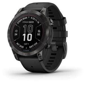 smartwatch Garmin fenix 7 Pro Sapphire Solar Edition 47mm - color gray with DLC black - support - two years warranty official importer