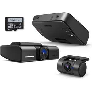 Dash camera front rear 2K QHD model GX1000 from FineVu - memory card kit