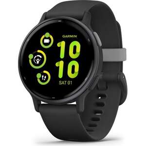 smartwatch Garmin Vivoactive 5 - black with Slate Aluminum - support - two years warranty official importer