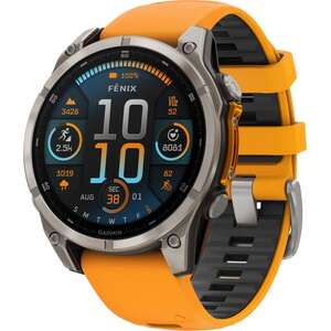 smartwatch Garmin Fenix 8 AMOLED 47mm - titanium with orange - support - warranty official importer