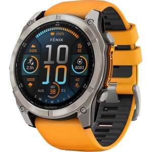 smartwatch Garmin Fenix 8 AMOLED Sapphire 51mm - titanium with orange - support - warranty official importer