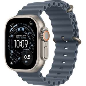smartwatch Apple Watch 49mm Ultra 3 GPS Cellular color natural titanium color Anchor Blue Ocean Band size One Size