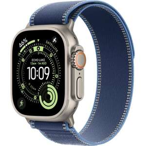 smartwatch Apple Watch 49mm Ultra 3 GPS Cellular color natural titanium color BlueBright Blue Trail Loop size SM